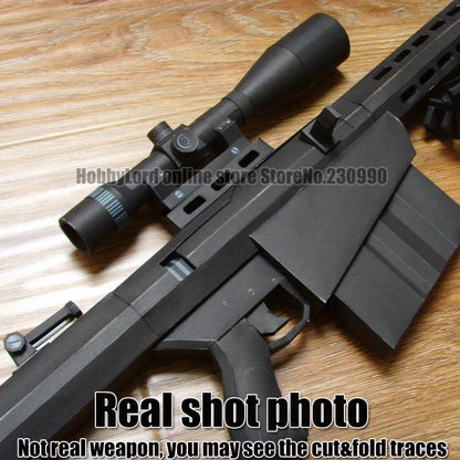 100% New Scaled Barrett M82A1 12.7mm Sniper Rifle 3D Paper Model Cosplay weapon Kid Adults' Gun Weapons Paper Models Gun Toys
