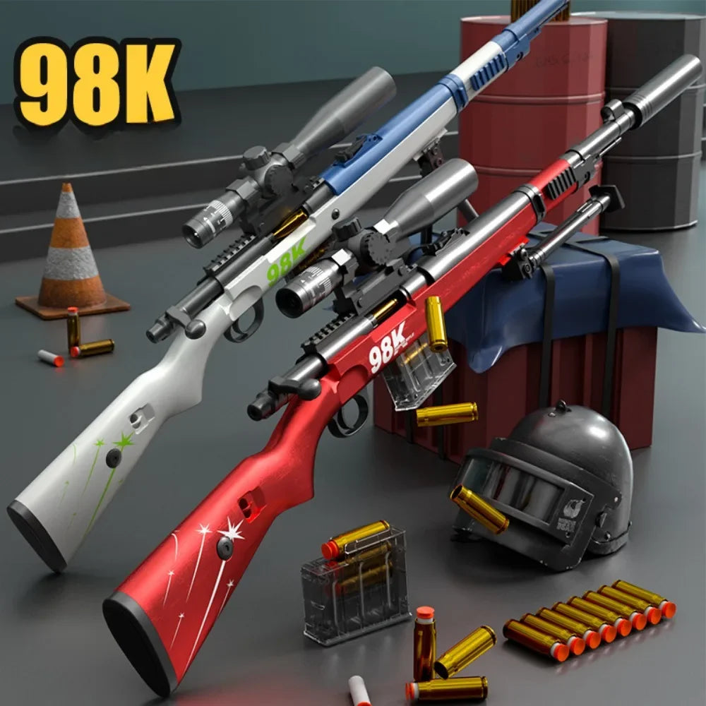 M24 Shell Throwing Soft-Bullet Toy Gun Manually Loaded Sniper Rifle Outdoor Games CS Fighting for Boys Christmas Gift
