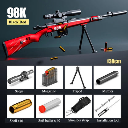 M24 Shell Throwing Soft-Bullet Toy Gun Manually Loaded Sniper Rifle Outdoor Games CS Fighting for Boys Christmas Gift