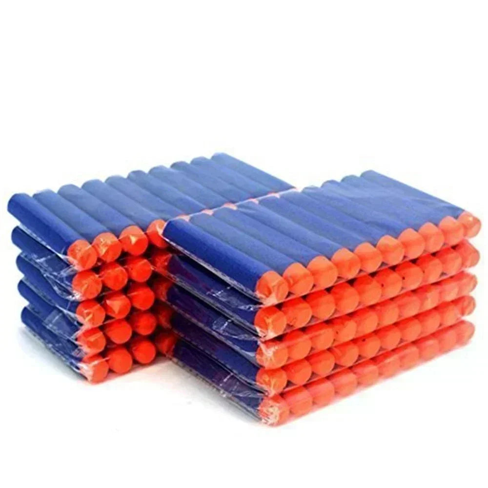 BlueSoftHollowHoleHeadBullets7.2cm For Toys Gun Refill Darts Toy Gun Bullets For Toys Gun Series Blasters Xmas Kid Children Gift
