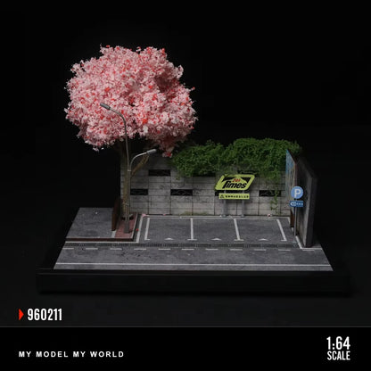 Car Garage Diorama Model 1/64 Street Scene LED Assembly Diorama Series - Light-Up Miniature Model for Diecast Car Display