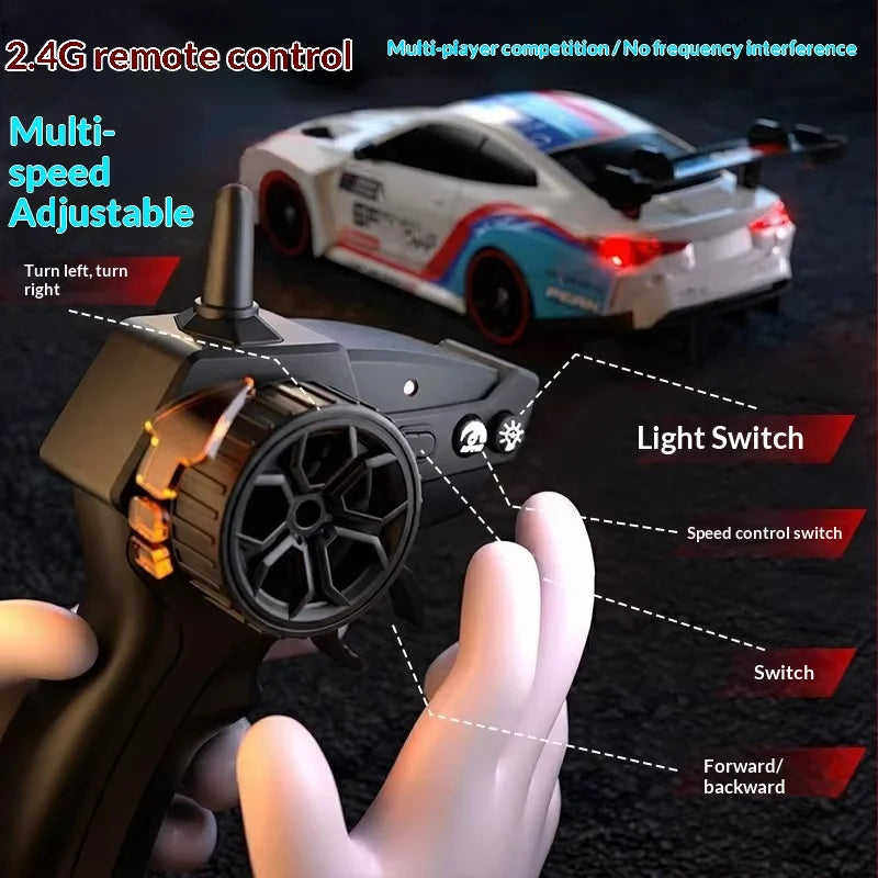 Max Power Rc Drift Car 4Wd High Speed Remote Control Racing Car 1 24 Scale Bmw M4 Gt3 With Extra Tires For Racing Hobby