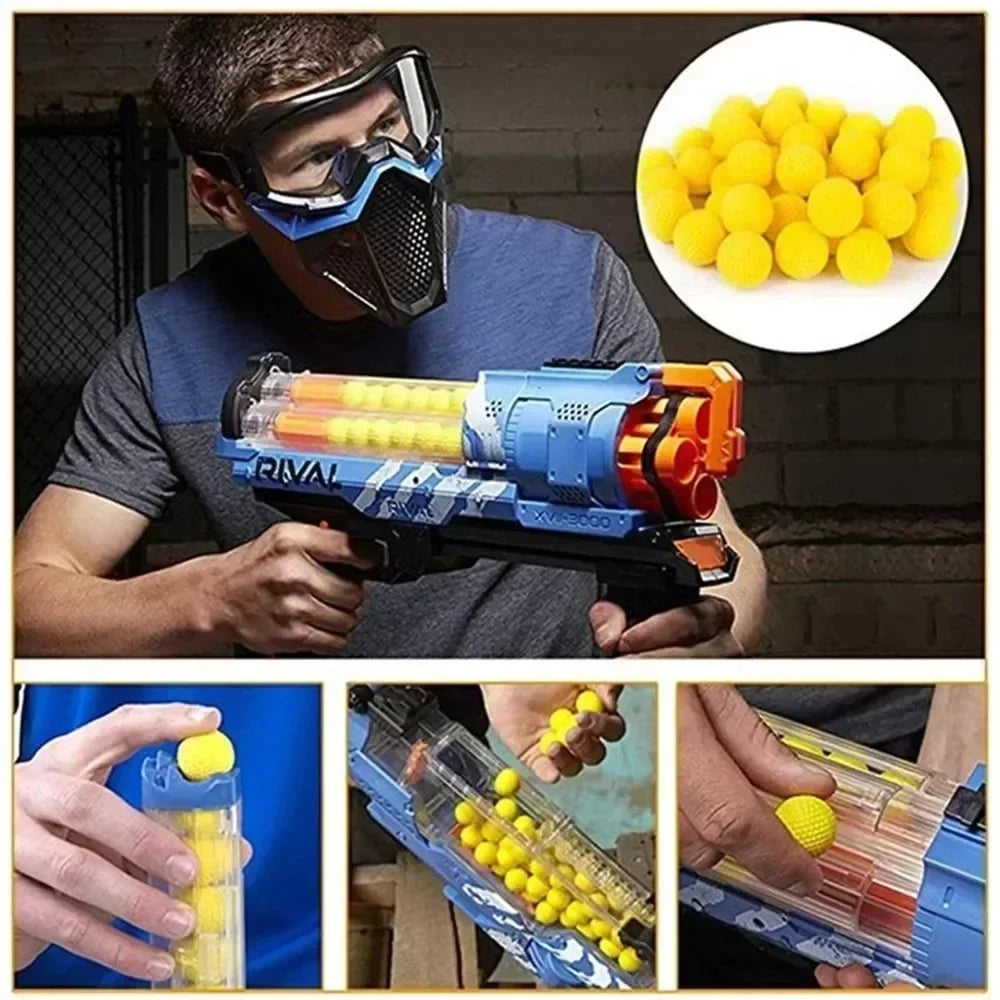 100 Rounds for Rival Compatible Ammo Bulk Toy Gun Bullets for Rival Toy Gun Ball Dart for Rival Apollo Zeus Gun