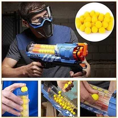 100 Rounds for Rival Compatible Ammo Bulk Toy Gun Bullets for Rival Toy Gun Ball Dart for Rival Apollo Zeus Gun