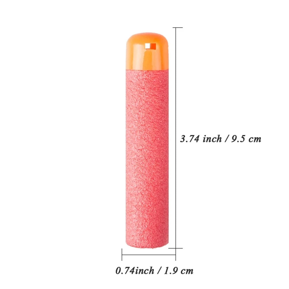 6PCS Mega for Nerf 9.5cm Red Sniper Rifle Darts Bullets Mega Foam Big Hole Head Bullets for N-Strike Mega Series
