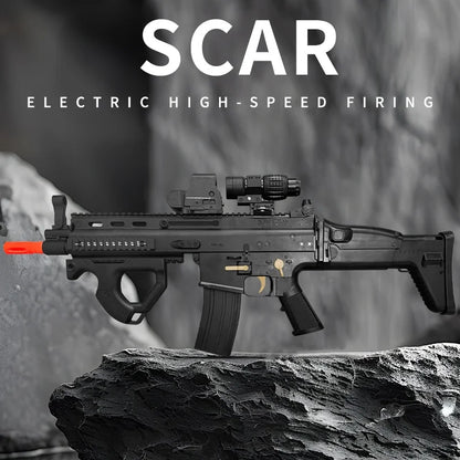 SCAR Electric Gel Ball Gun[7.4v High-Speed Continuous Shooting Upgraded Version]Automatic Continuous Shooting Mode And Linkage