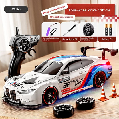 Max Power Rc Drift Car 4Wd High Speed Remote Control Racing Car 1 24 Scale Bmw M4 Gt3 With Extra Tires For Racing Hobby