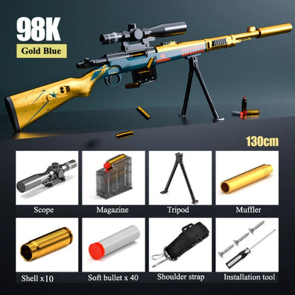 M24 Shell Throwing Soft-Bullet Toy Gun Manually Loaded Sniper Rifle Outdoor Games CS Fighting for Boys Christmas Gift