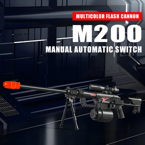 M200 Sniper Gun Electric Gel Jet Ball [7.4V High Speed Continuous Shooting Upgrade G Highly Assembled Toy Manual/automatic Dual