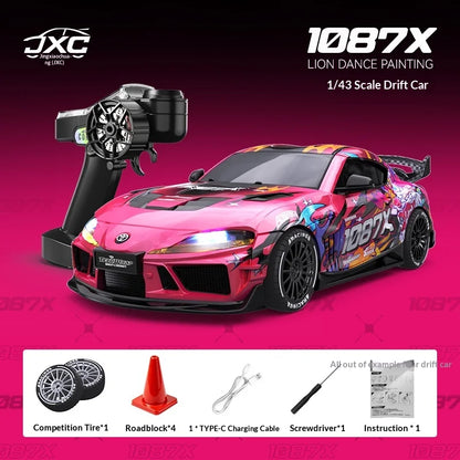 Rc Drift Car 1:43 Supra 1087X Mini Simulation Remote Control Racing Car Track For Adult Hobby Vehicle Toy