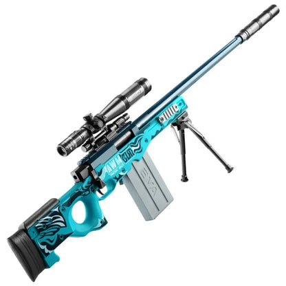 Awm Soft Bullet Toy Gun Manually Loaded Can Be Fired Combat Sniper Rifle Outdoor Games CS Fighting for Adults Boys Gift