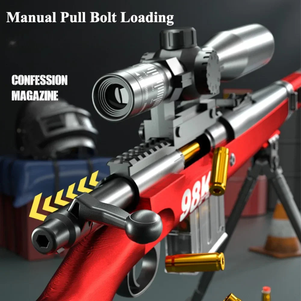 M24 Shell Throwing Soft-Bullet Toy Gun Manually Loaded Sniper Rifle Outdoor Games CS Fighting for Boys Christmas Gift