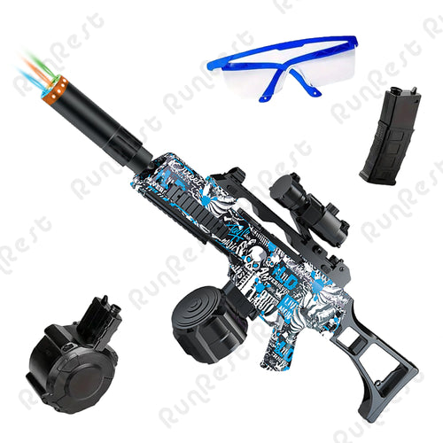 RunRest Blaster Gun, Electric Ball Blaster, With Flash Silencer High Orbeez Gun Performance Cool Toy Gun, Rechargeable Splatter