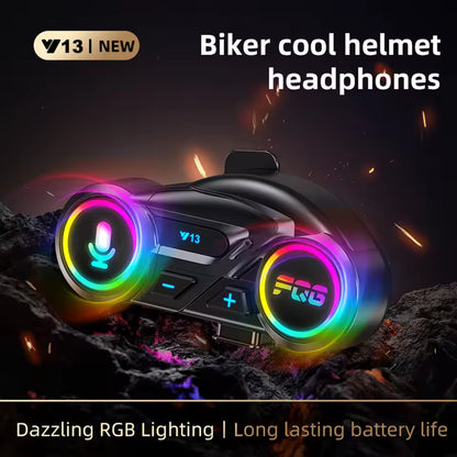 Smart RGB Motorcycle Bluetooth Helmet Headset V13 (1 Year Warranty)