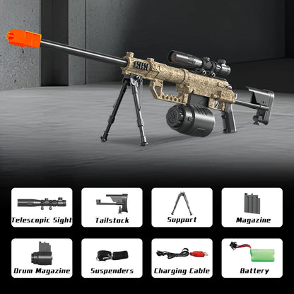 M200 Sniper Gun Electric Gel Jet Ball [7.4V High Speed Continuous Shooting Upgrade G Highly Assembled Toy Manual/automatic Dual